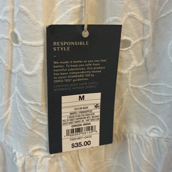 Universal Thread Women’s Tiered White Eyelet Maxi Dress SZ M - Picture 5 of 7